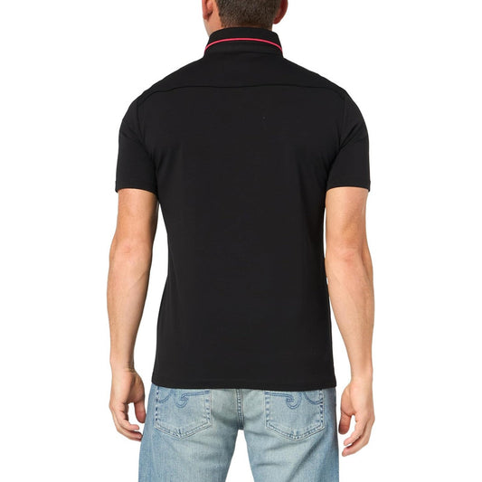 Camisa Ax Armani Exchange Men's Logo Polo Negro Casual  B0