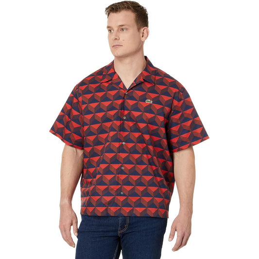 Camisa Lacoste Tejida Corta Casual De Caballero Ajustech7626