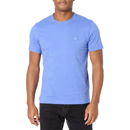 Playera Hugo Boss Men's Tonal Woven Patch Jersey Blue B0cbw9