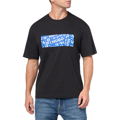 Playera Hugo Men's Allover Logo Block Hombre Black  5051s