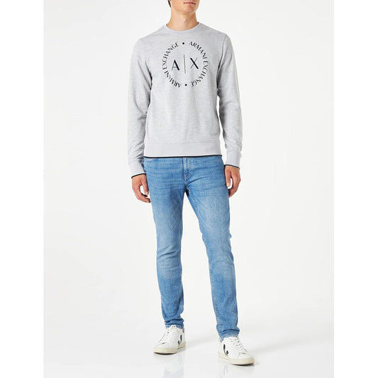 Sudadera A|x Armani Exchange De Manga Gris Logo Circu 8nzm87