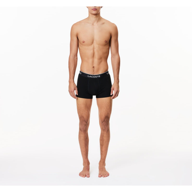 Boxer Lacoste De Caballero Negro 5 Pack Lisos 5h520300
