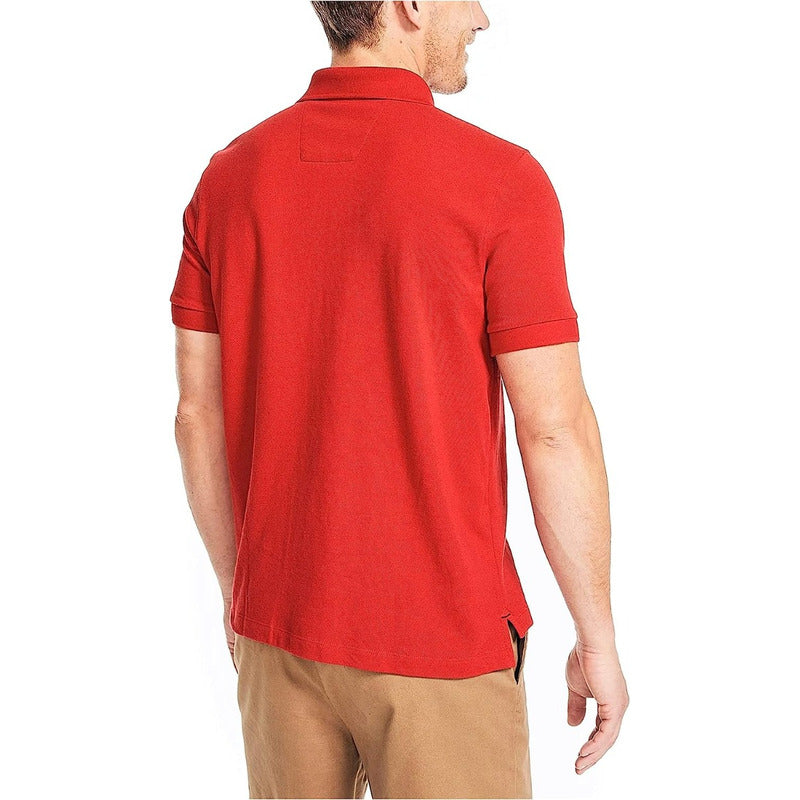 Playera Nautica Tipo Polo Basica Elegante Rojo K25700