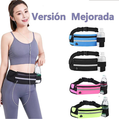 2 Pack Cangurera Ligera Con Porta Botella Chica Contra Agua