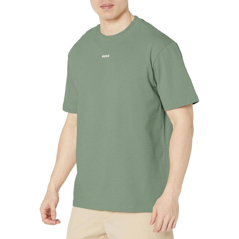 Playera Hugo Men's Small Center Logo Jersey Balsam B0cflm4