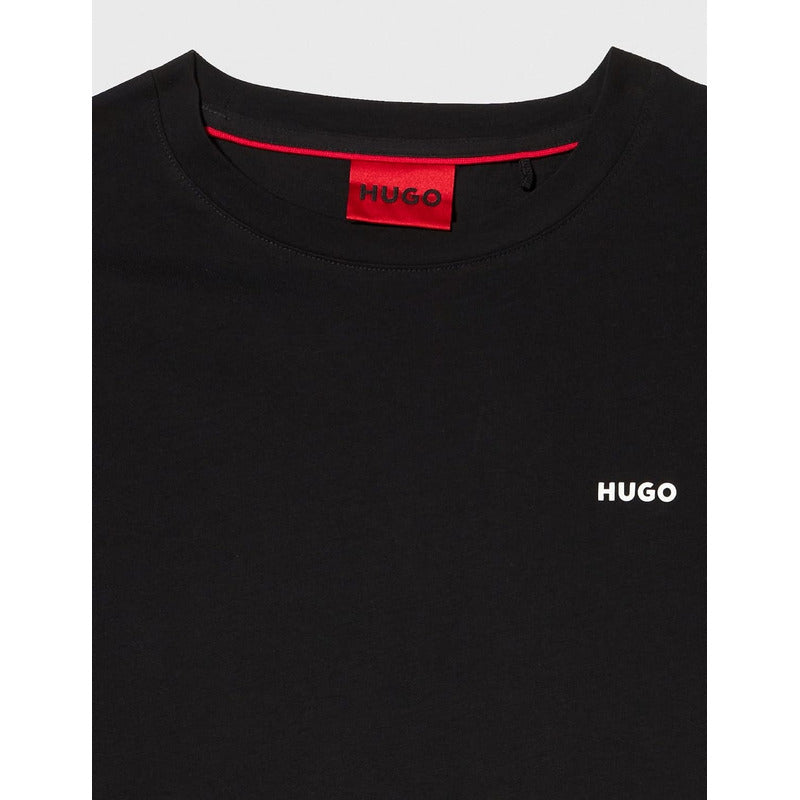 Playera Hugo Boss De Manga Larga Con Logo Estampado