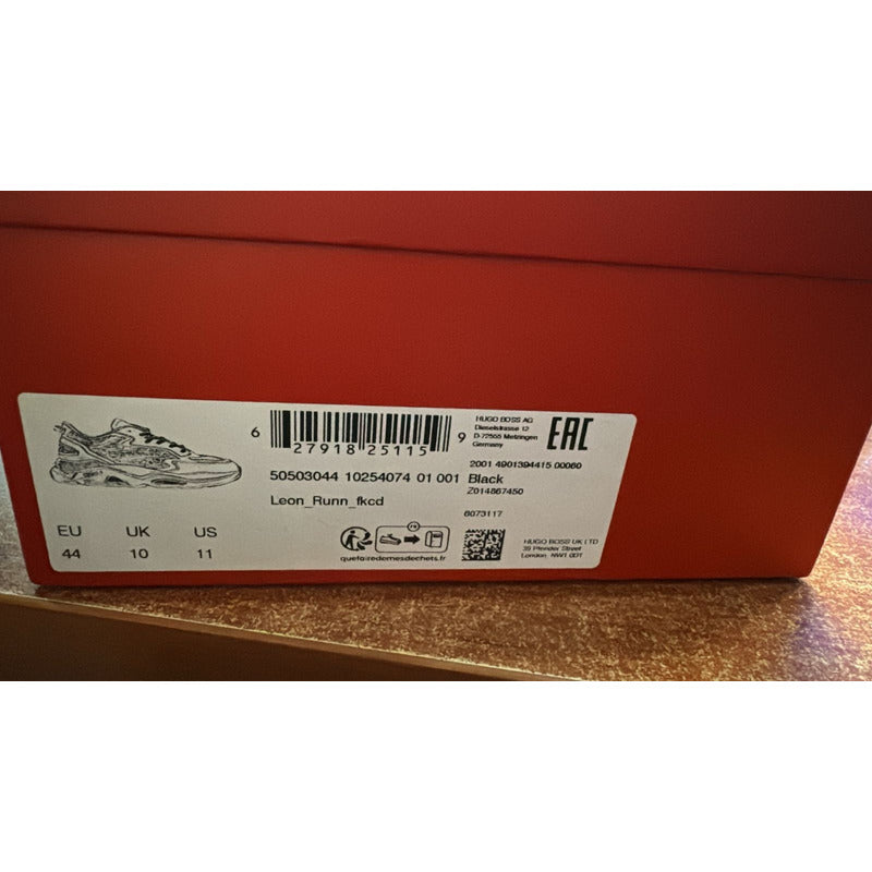 Tenis Hugo Men's Leon Modern Running Tela Negro B0c522k89g