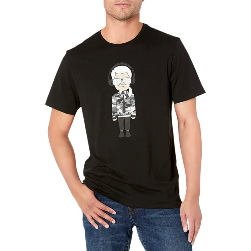 Playera Karl Lagerfeld Paris Kocktail Original Logo Audifono