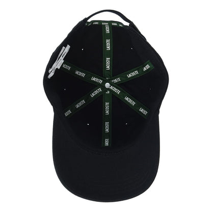 Gorra Lacoste De Sarga De Algodón Negro Casual Mod Rk0491-51