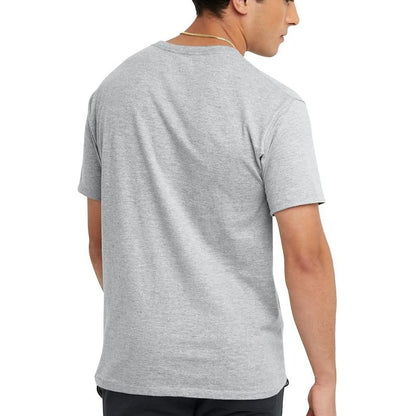 Camiseta Champion Clásica Gris Algodon Cuello Redondo Gt23h