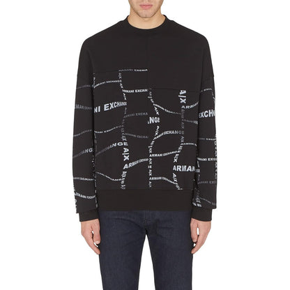 Sudadera Ax Armani Exchange Men's Wavy Grid Organic  3rzmfa