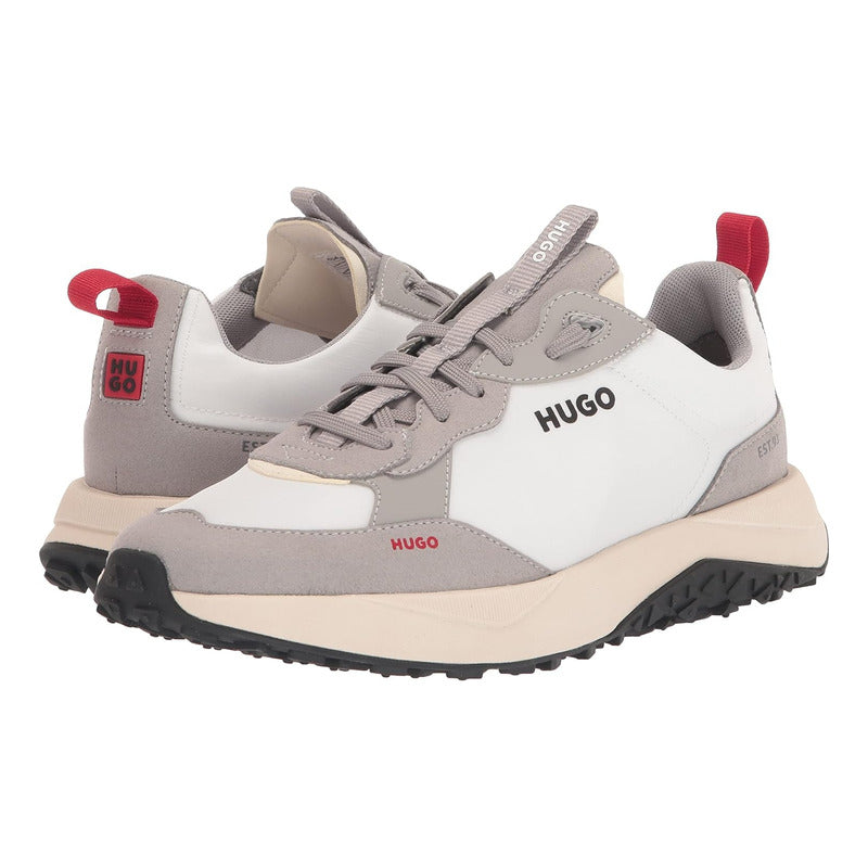 Tenis Hugo Me's Kane Sporty Nylon Bright Alabaster  B0ck58cg
