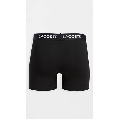 Boxer Lacoste De Caballero Negro Lisos Paq Tres 6h3420-51uei