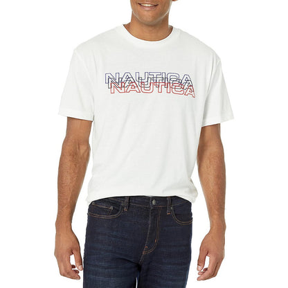 Playera Nautica 3 Logos Color Blanc Fresa Para Playa Alberca