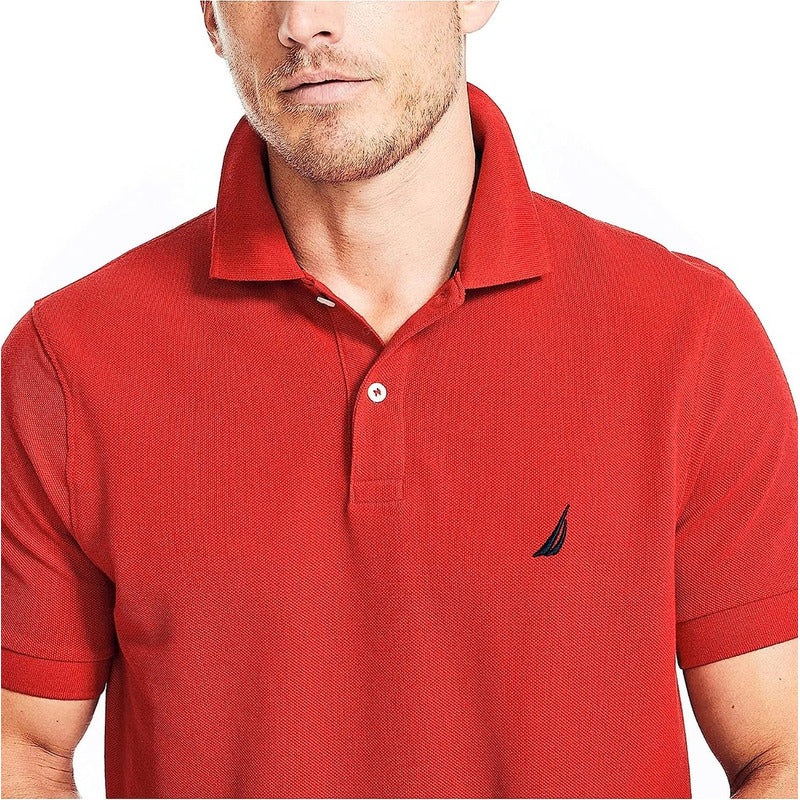 Playera Nautica Tipo Polo Basica Elegante Rojo K25700