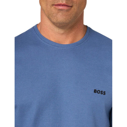 Playera Hugo Boss Waffle Contrast Logo Bijou Blu B0d6w3l2yh