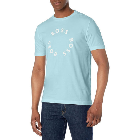 Playera Boss Azul Tur Logos En Circulo Original 50488831