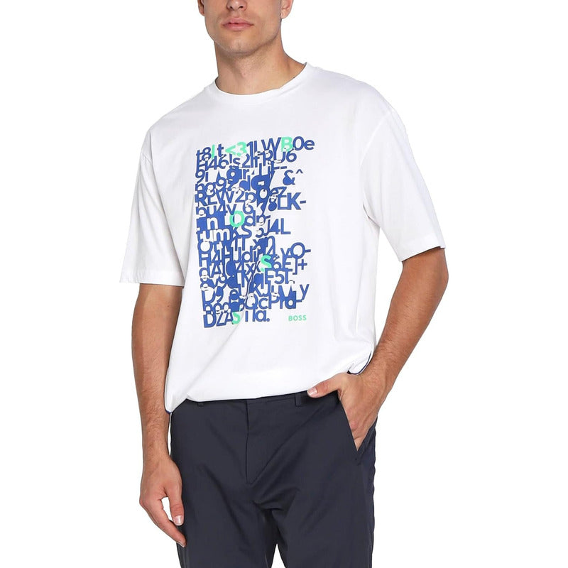Playera Hugo Boss Men's Tee 5 White Hombre  Blancb0bpttcxd3