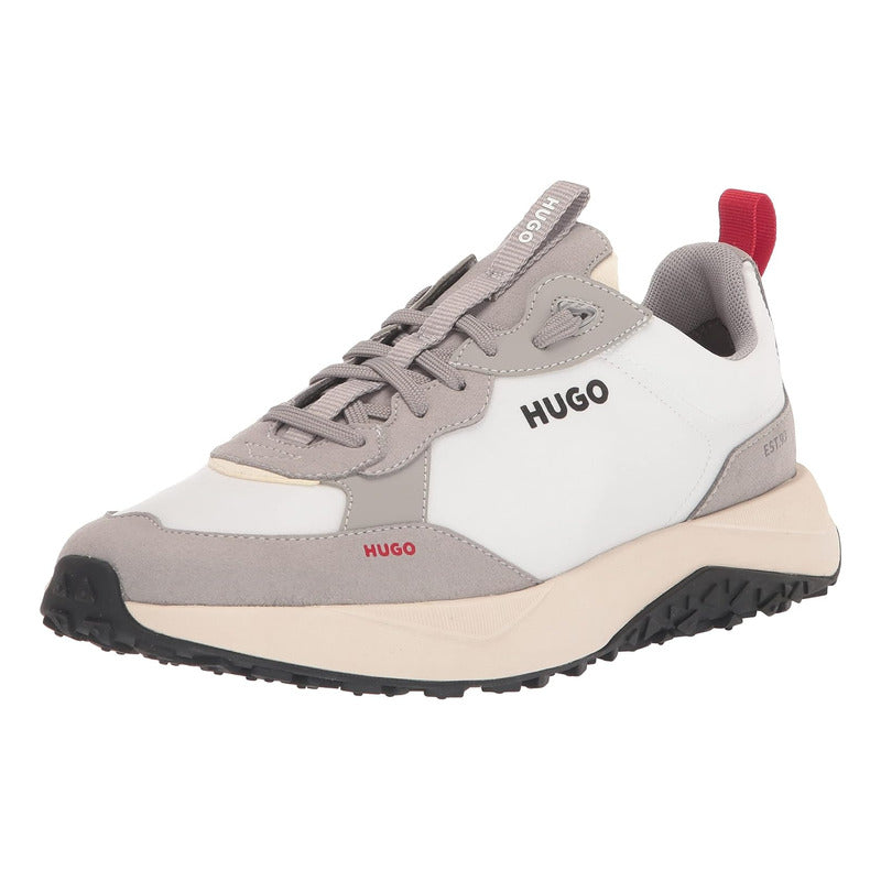 Tenis Hugo Me's Kane Sporty Nylon Bright Alabaster  B0ck58cg