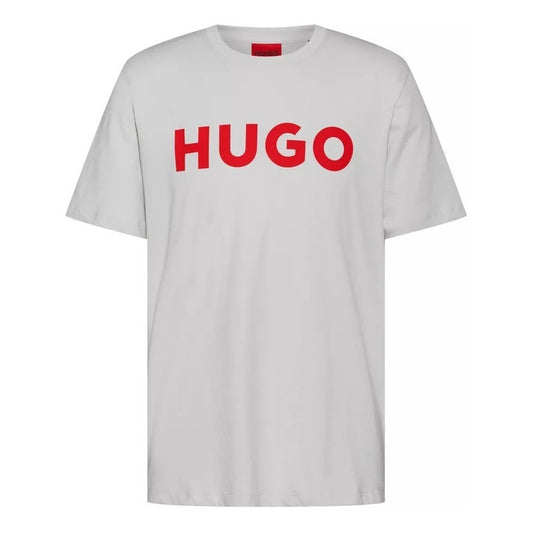 Playera Hugo Boss Logo Hugo Central Letras Premium Blanca