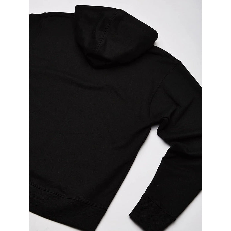 Sudadera Champion Negro Logo Central Modelo 2023 Hoddie