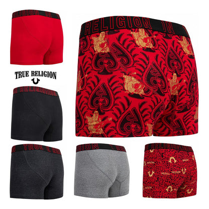 Boxer True Religion Caballero Pack 6 Algodon Rojo Ligero B0b
