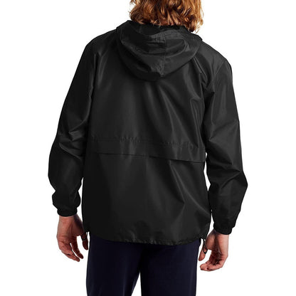 Chamarra Rompevientos Champions Negro Con Cierre Waterproof