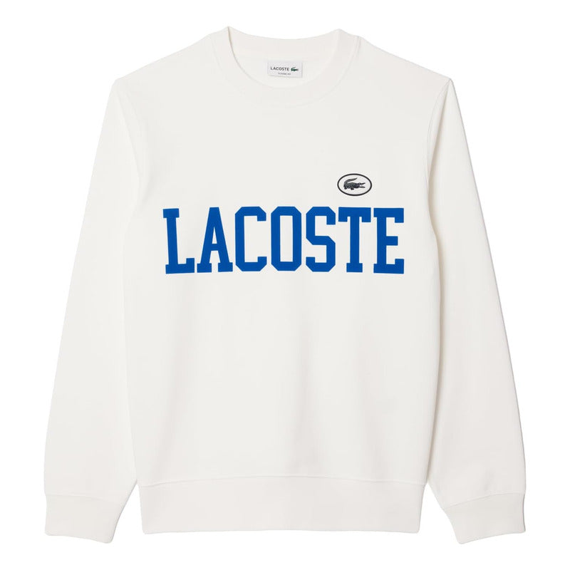 Sudadera Lacoste Blanco Azul Algodón Premium Sh7420