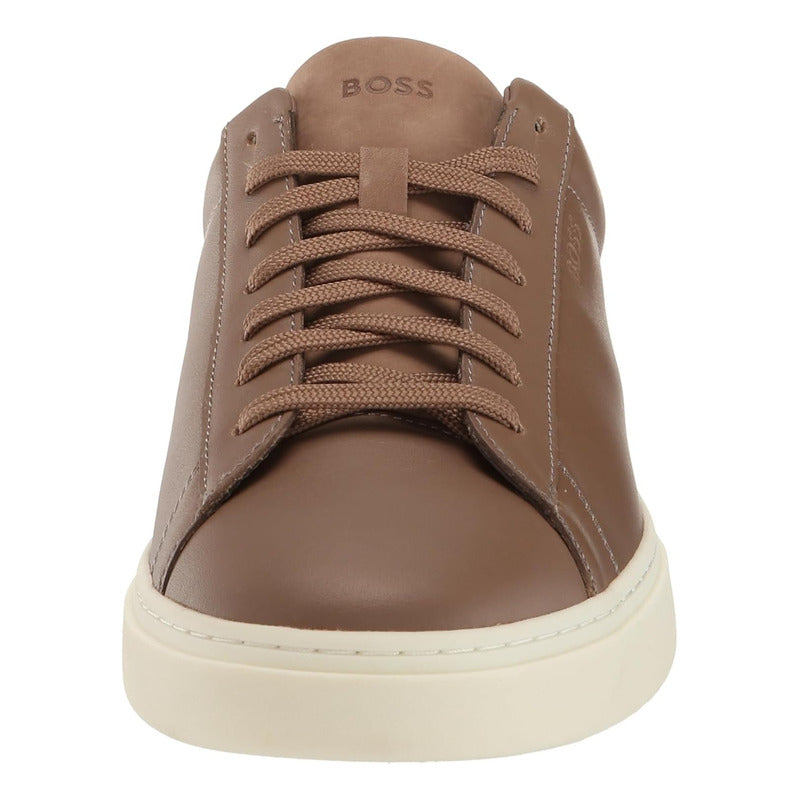 Tenis Hugo Boss Clint Smooth Piel Marron Claro 50 512177 (27) Mx