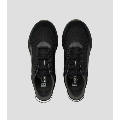 Tenis Boss Casuales En Piel Ttnm Evo Runn Hombre Negro Gris  505229 08