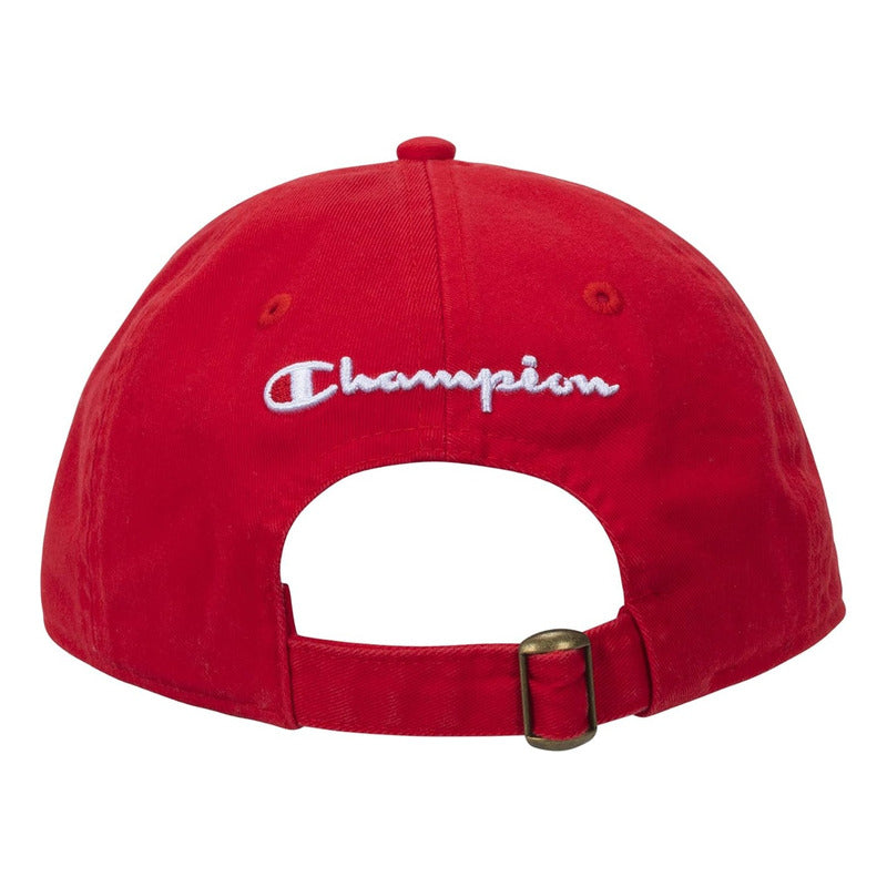 Gorra Champion Roja Logo Discreto Central Ajustable Urban