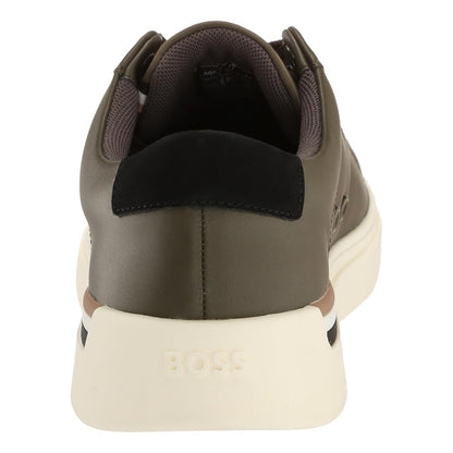 Tenis Hugo Boss Men's Clint Smooth Leather Low Olive B0c8b65