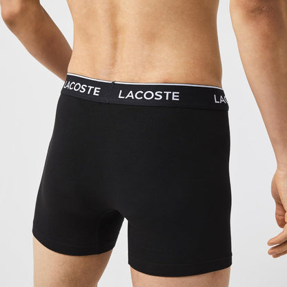 Boxer Lacoste De Caballero Negro 3pz Lisos 6h3420-51uei