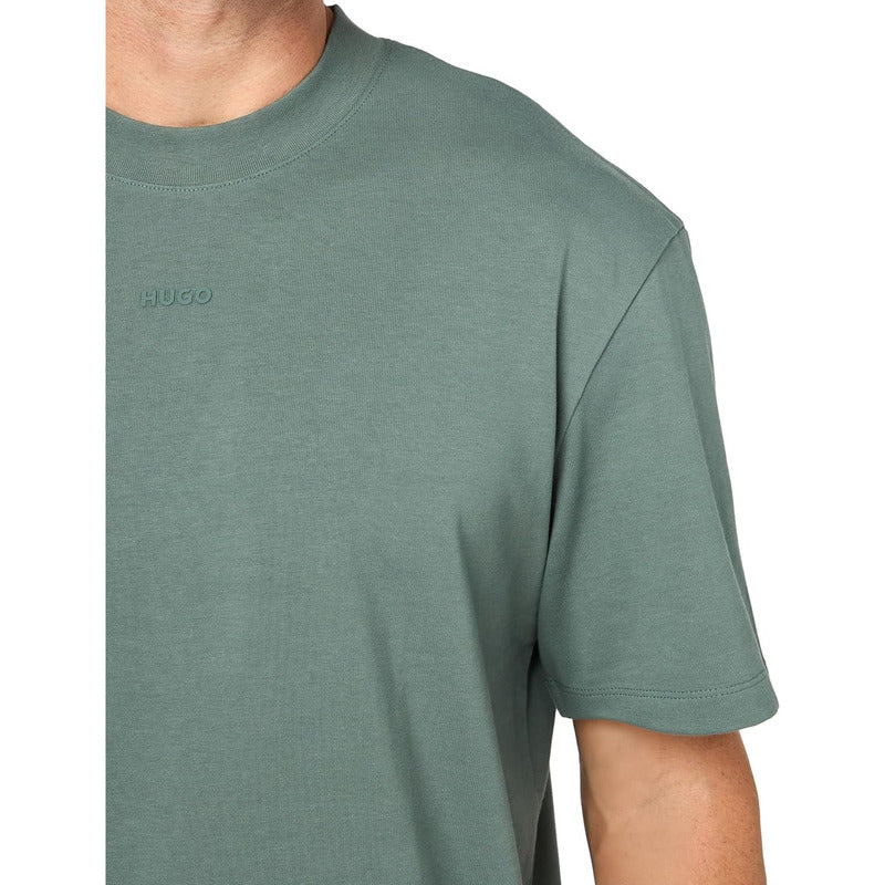 Playera Hugo Men's Small Center Logo Jersey Balsam B0cflm4