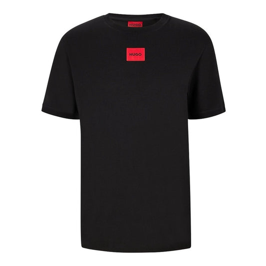 Playera Hugo Boss Logo Hugo Central Premium Original Negra