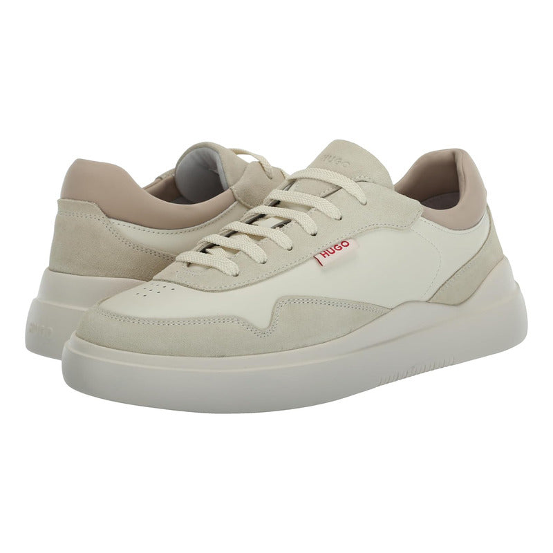 Tenis Boss Blake Cupsole Smooth Para Hombre Beige Marron