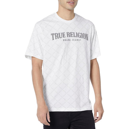 Playera True Religion Blanco Letras True En Cuadro 107607