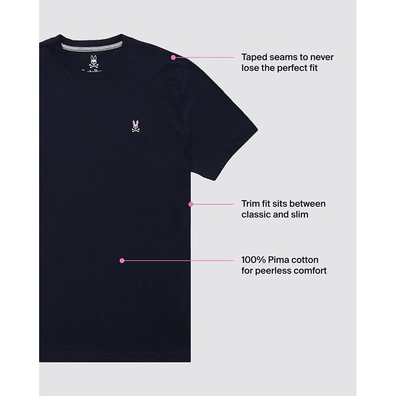 Playera Psycho Bunny Basica Original Negro