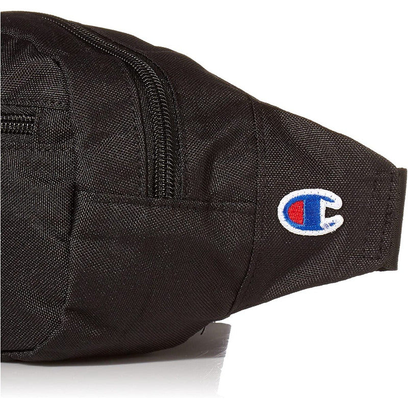 Riñonera Champions Deportiva Negro Con Logo Champ 2 Cierres
