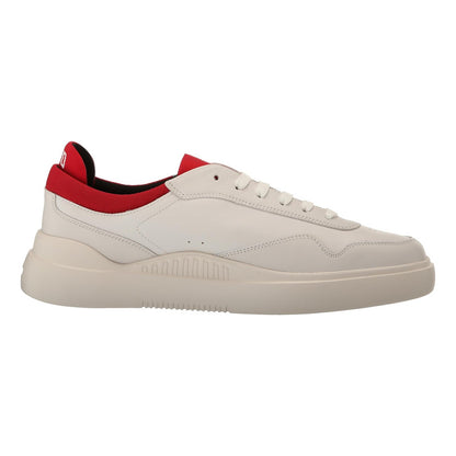 Tenis Boss Blake Cupsole Smooth Para Hombre Blanco Rojo