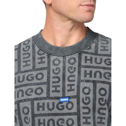 Playera Hugo Men's Allover Loose Hombre Grey Casual 2490s
