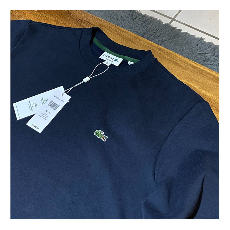 Sudadera Lacoste Azul De Algodón Cepillado Orgánico Sh9608