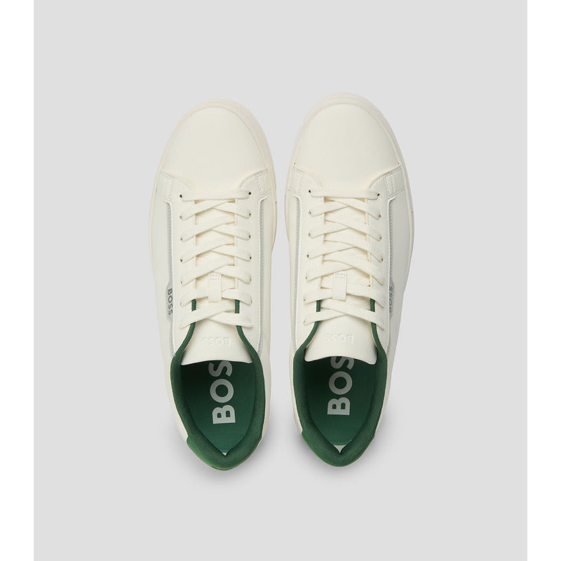 Tenis Boss Rhys Cupsole Blanco Verde Hombre