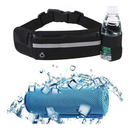 2 Pack Cangurera Ligera Con Porta Botella Chica Contra Agua