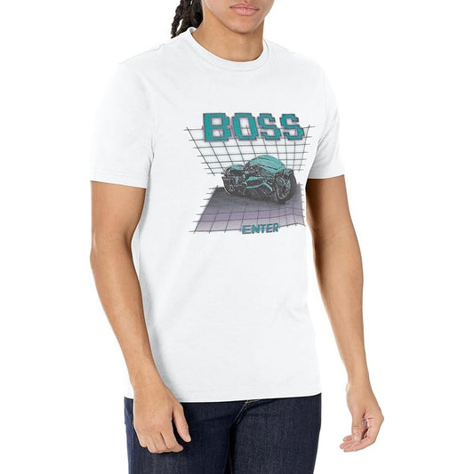 Playera Hugo Boss Gamer Graphic  Blank White B0c51tty3g