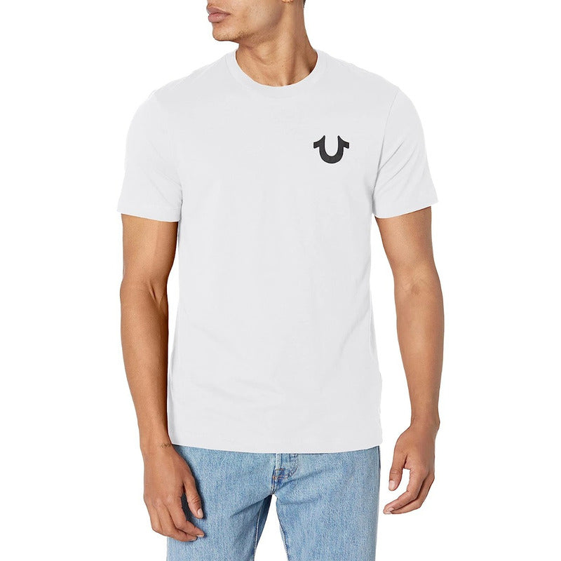 Playera True Religion Blanco Logo Animado Trasero True