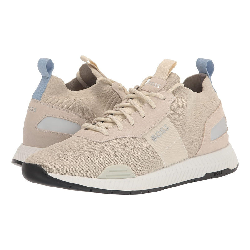 Tenis Hugo Boss Men's Mesh Running Tipo Calceta Beige