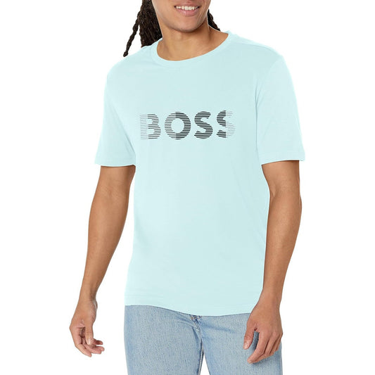 Playera Boss Men's Line Logo Jersey Casual Cielo B0blf69hv9