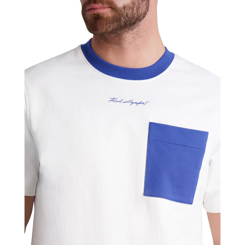 Playera Karl Lagerfeld Paris De Algodón Orgánico Rey  B0clgy