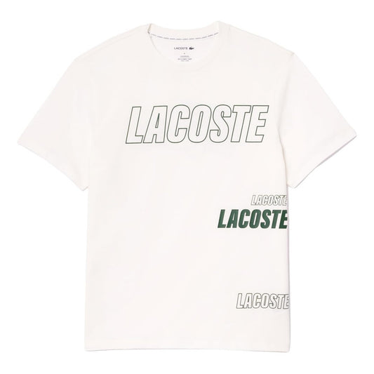 Lacoste Playera Regular Fit Hueso Algodon Casual Letras Th84